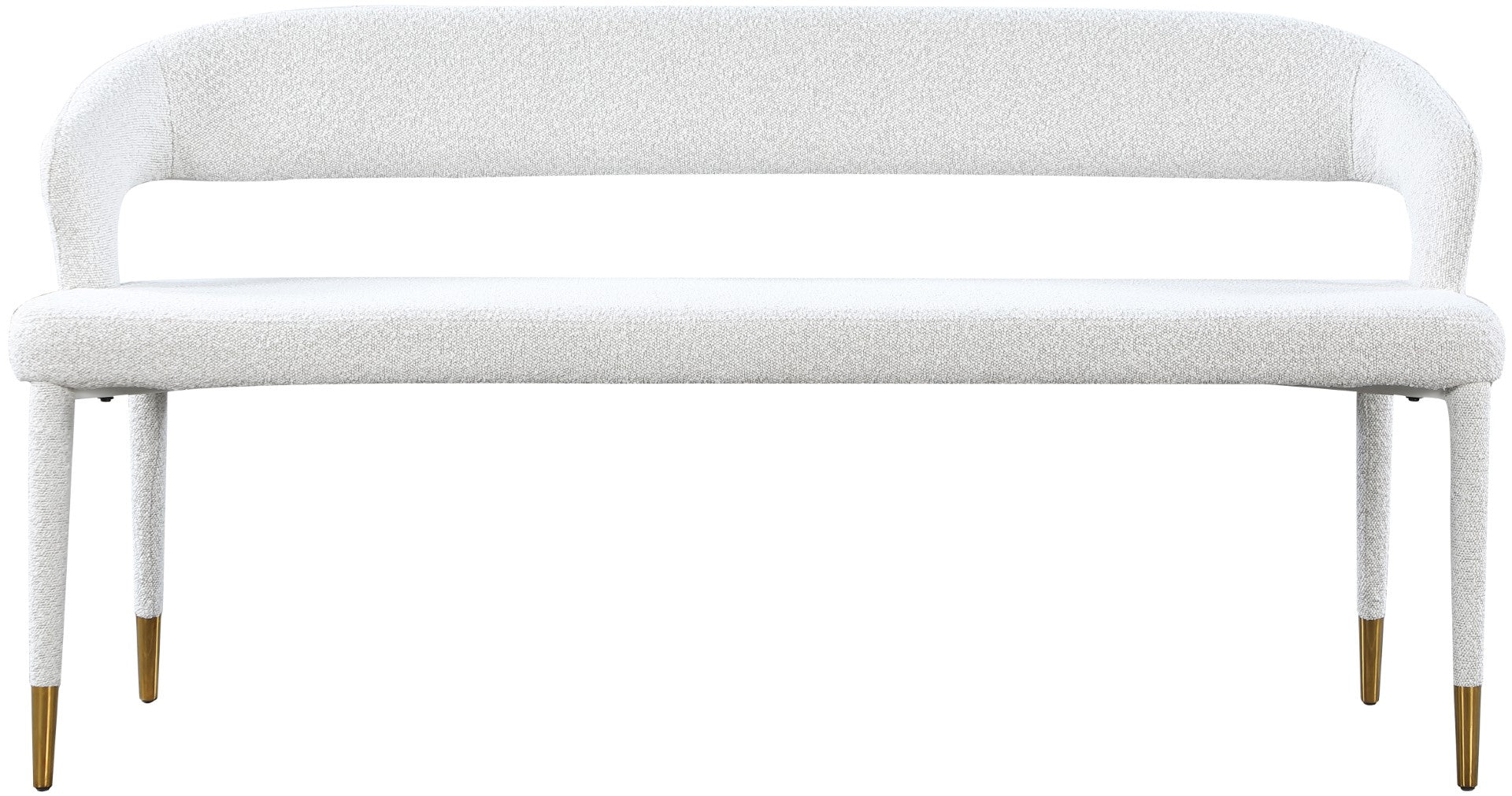 Destiny Cream Boucle Upholstered Bench - Thumbnail 4