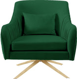 Paloma Velvet / Engineered Wood / Foam Contemporary Green Velvet Accent Chair - 31.5" W x 32" D x 33.5" H