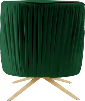 Paloma Velvet / Engineered Wood / Foam Contemporary Green Velvet Accent Chair - 31.5" W x 32" D x 33.5" H