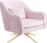 Paloma Velvet / Engineered Wood / Foam Contemporary Pink Velvet Accent Chair - 31.5" W x 32" D x 33.5" H