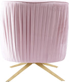 Paloma Velvet / Engineered Wood / Foam Contemporary Pink Velvet Accent Chair - 31.5" W x 32" D x 33.5" H