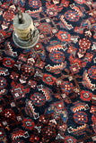 Pasargad Antique Azerbaijan Navy Wool Area Rug 58693-PASARGAD