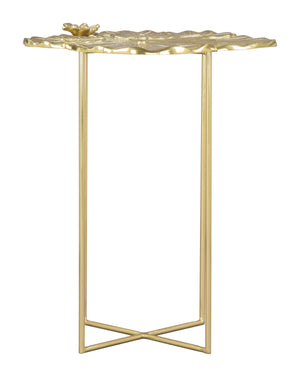 Zuo Modern Lotus Aluminum, Iron Glam Commercial Grade Side Table Gold Aluminum, Iron