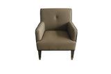 House Beatrice Transitional Accent Chair with Pillow Tan PU(#G04)& Charcoal Finish 58818-ACME