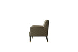 House Beatrice Transitional Accent Chair with Pillow Tan PU(#G04)& Charcoal Finish 58818-ACME