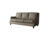 House Marchese Transitional Sofa Tan PU(#G04) & Tobacco Finish 58860-ACME