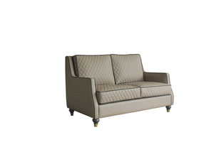 House Marchese Transitional Loveseat Tan PU(#G04) & Tobacco Finish 58861-ACME