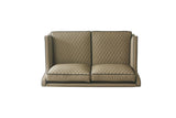 House Marchese Transitional Loveseat Tan PU(#G04) & Tobacco Finish 58861-ACME