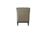 House Marchese Transitional Accent Chair with Pillow Two Tone Beige Fabric & Tobacco Finish 58868-ACME