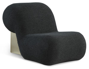 Quadra Boucle Fabric / Iron / Foam Contemporary Black Fabric Accent Chair - 30" W x 41.5" D x 28" H