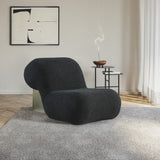 Quadra Boucle Fabric / Iron / Foam Contemporary Black Fabric Accent Chair - 30" W x 41.5" D x 28" H
