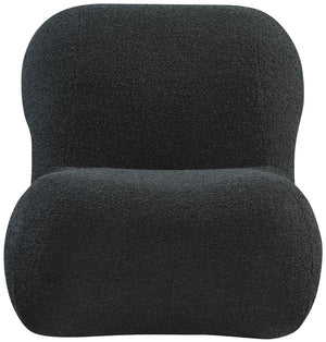Quadra Boucle Fabric / Iron / Foam Contemporary Black Fabric Accent Chair - 30" W x 41.5" D x 28" H