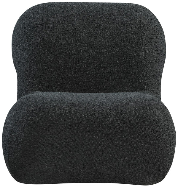 Quadra Boucle Fabric / Iron / Foam Contemporary Black Fabric Accent Chair - 30" W x 41.5" D x 28" H