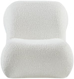 Quadra Boucle Fabric / Iron / Foam Contemporary Cream Fabric Accent Chair - 30" W x 41.5" D x 28" H