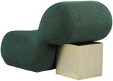 Quadra Boucle Fabric / Iron / Foam Contemporary Green Fabric Accent Chair - 30" W x 41.5" D x 28" H