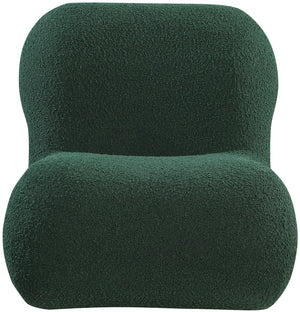 Quadra Boucle Fabric / Iron / Foam Contemporary Green Fabric Accent Chair - 30" W x 41.5" D x 28" H