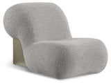 Quadra Boucle Fabric / Iron / Foam Contemporary Brown Fabric Accent Chair - 30" W x 41.5" D x 28" H