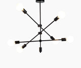 Bethel Matte Black Chandelier in Metal