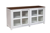 Alpine Furniture Donham Large Display Cabinet 3737-68 Mystic Brown & White Pine Solids & Veneer 68 x 19 x 32.5