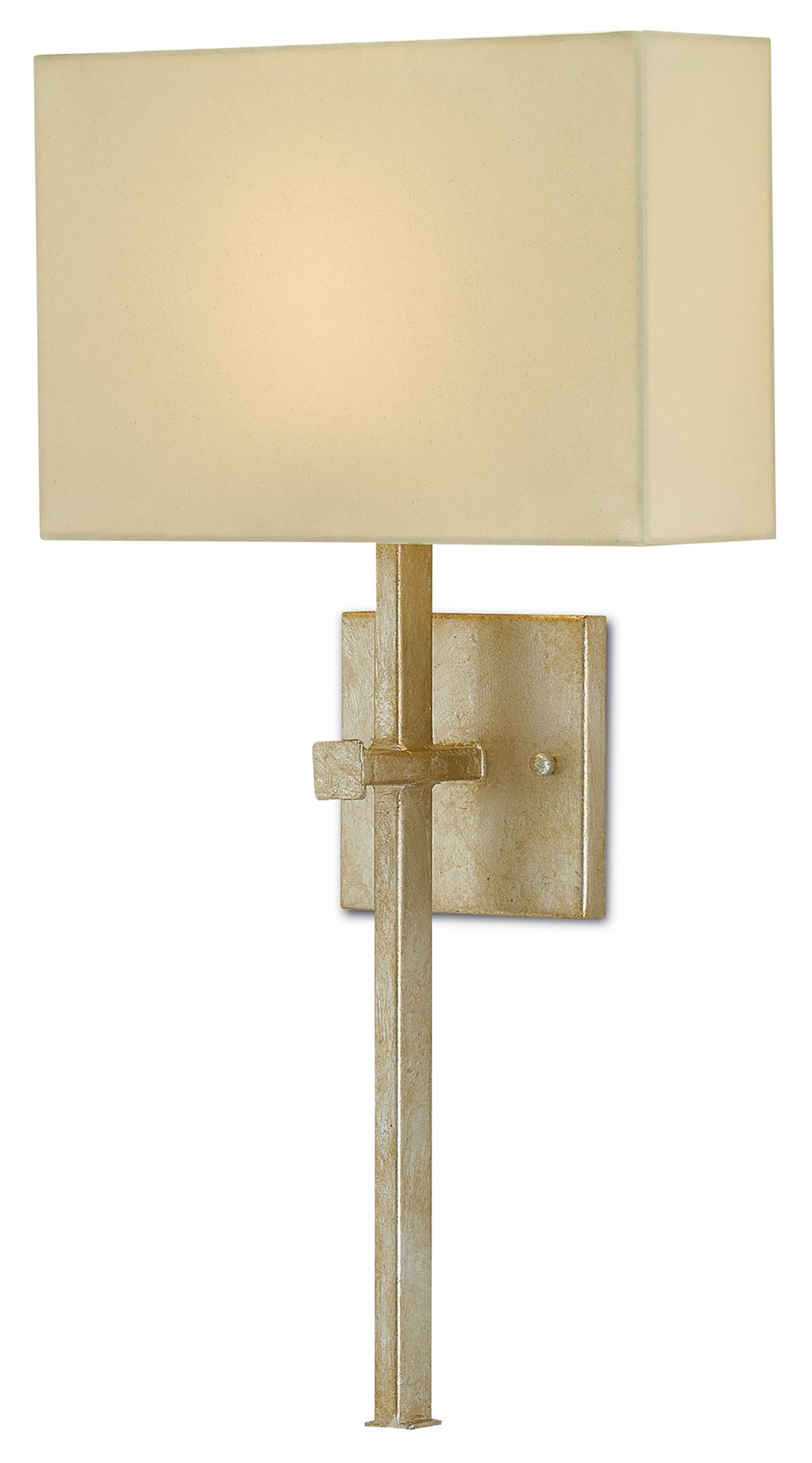 Ashdown Silver Wall Sconce - Vintage Elegance with Champagne Silk Shade, ADA Compliant Fixture