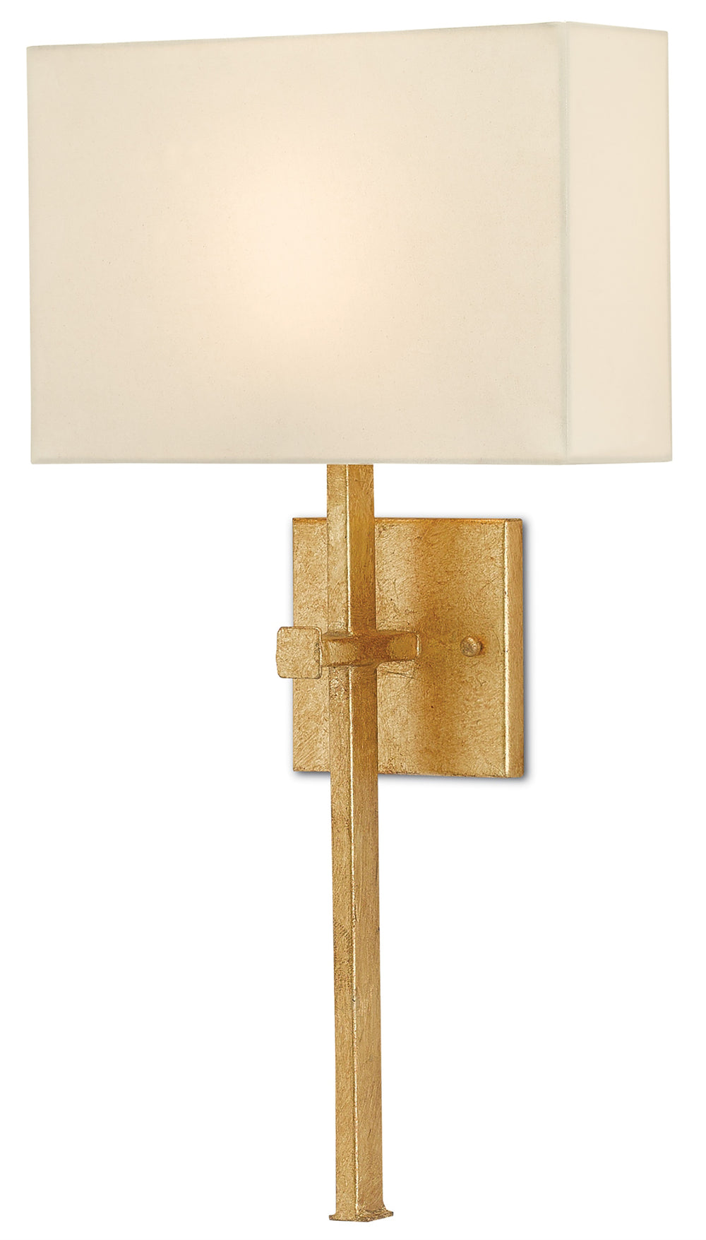 Ashdown Antique Gold Wall Sconce - Vintage-Inspired Design with Champagne Silk Shade & ADA Compliant