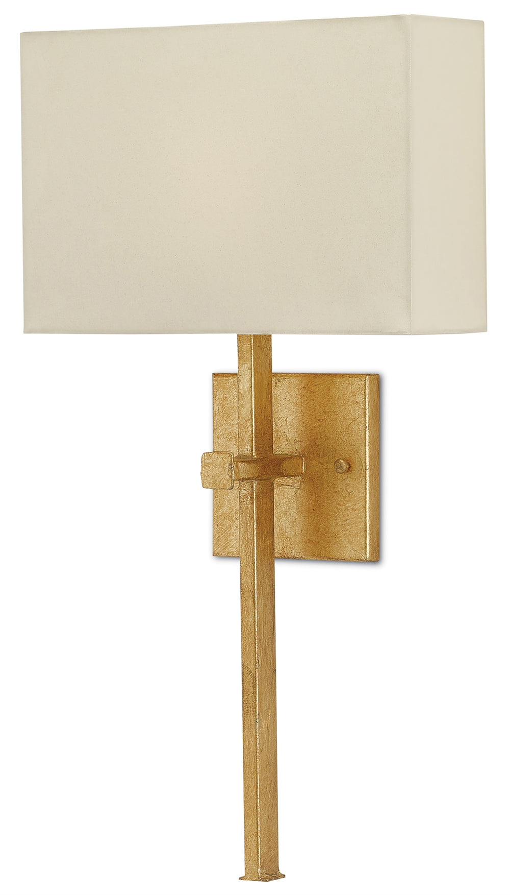 Ashdown Antique Gold Wall Sconce - Vintage-Inspired Design with Champagne Silk Shade & ADA Compliant