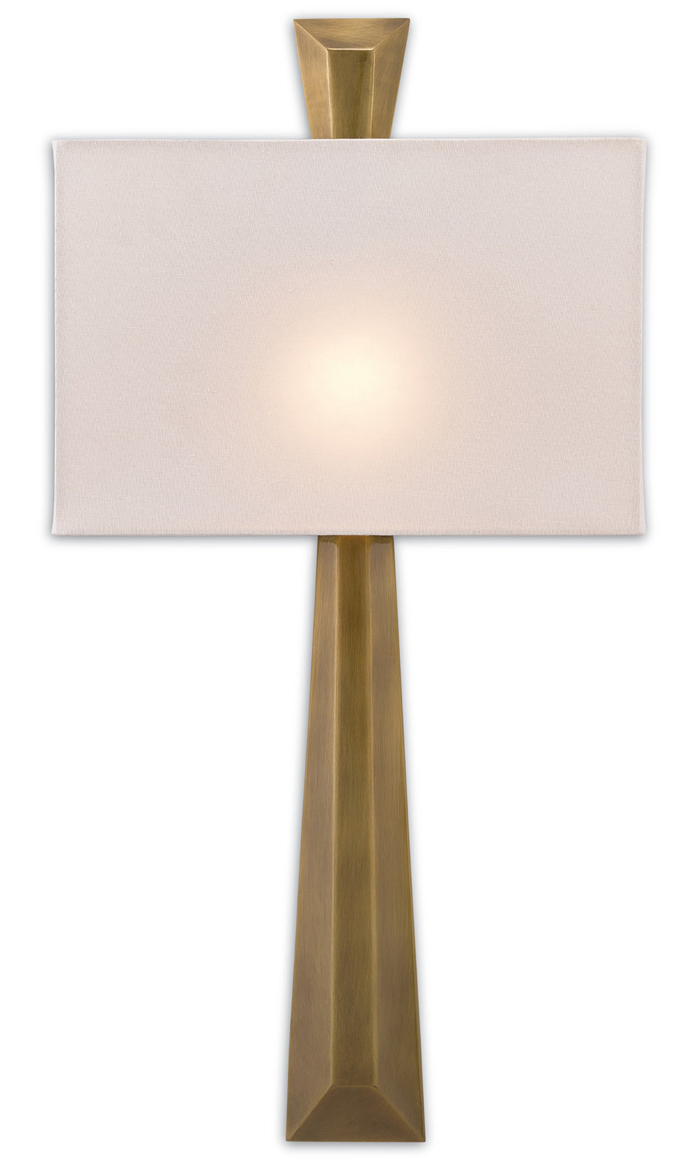 Arno Brass Wall Sconce - Elegant Modern Lighting with Eggshell Linen Shade, ADA Compliant Design