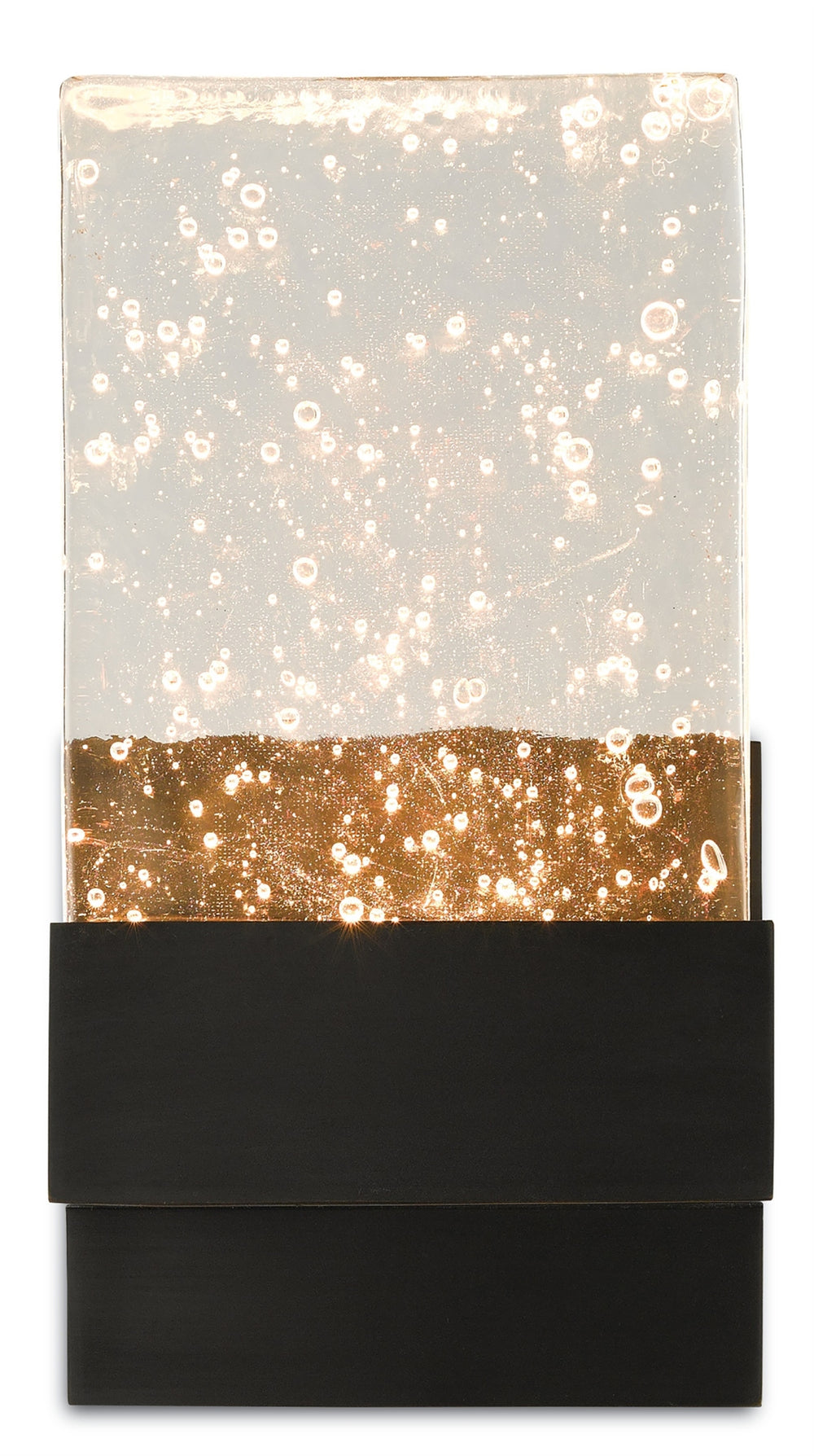 Penzance Wall Sconce - Elegant Seeded Glass & Oil-Rubbed Bronze Base, ADA Compliant for Modern Spaces