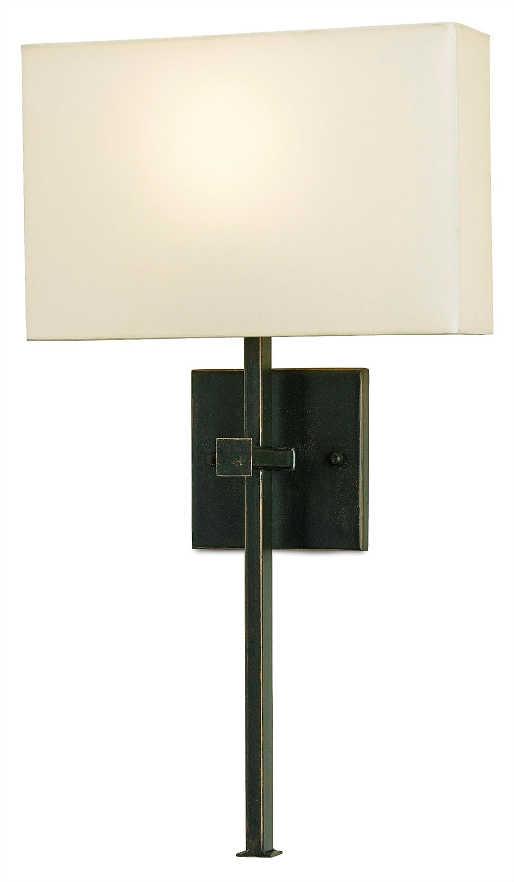 Ashdown Bronze Wall Sconce - Vintage-Inspired Design with Champagne Silk Shade, ADA Compliant Lighting