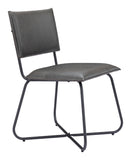 Zuo Modern Grantham 100% Polyurethane, Steel, Plywood Modern Commercial Grade Dining Chair Set - Set of 2 Vintage Gray 100% Polyurethane, Steel, Plywood