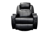 Waterlily Contemporary Rocker Recliner with Swivel (Motion) Black PU (Black YDL-1 PVC • Cost $3.38/m ) --> 18S was Bonded leather Match 59277-ACME