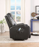 Waterlily Contemporary Rocker Recliner with Swivel (Motion) Black PU (Black YDL-1 PVC • Cost $3.38/m ) --> 18S was Bonded leather Match 59277-ACME