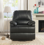 Ixora Contemporary Recliner with Power Lift & Massage Black PU (Black PU #2) 59285-ACME