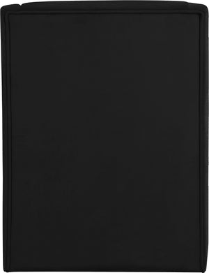 Rivet Velvet / Engineered Wood / Steel Contemporary Black Velvet Accent Chair - 25.5" W x 28" D x 32" H