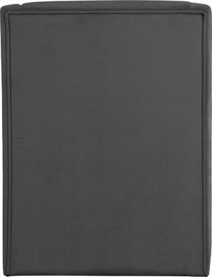 Rivet Velvet / Engineered Wood / Steel Contemporary Grey Velvet Accent Chair - 25.5" W x 28" D x 32" H