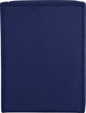 Rivet Velvet / Engineered Wood / Steel Contemporary Navy Velvet Accent Chair - 25.5" W x 28" D x 32" H