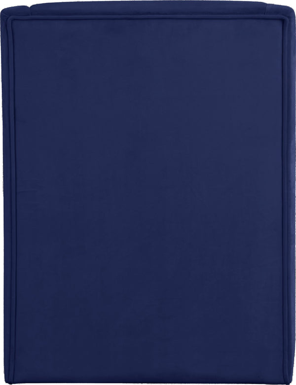 Rivet Velvet / Engineered Wood / Steel Contemporary Navy Velvet Accent Chair - 25.5" W x 28" D x 32" H