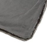 Gipson Faux Fur Throw Blanket, Gray Taupe Noble House