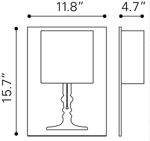 Zuo Modern Dream Steel Modern Commercial Grade Wall Lamp Black Steel
