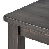 Broughton Contemporary Acacia Wood Bar Height Table, Dark Gray Finish Noble House