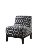 Hinte Transitional/Contemporary Accent Chair Chenille Abstract Pattern, Dark Blue (SE-0040D-1) 59501-ACME