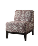 Hinte Transitional/Contemporary Accent Chair Abstract Pattern Fabric, Purple or Brown Tones (DM52B-2) 59503-ACME