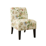 Ollano Transitional/Contemporary Accent Chair Floral Pattern Fabric, Flower (DL715-13) 59504-ACME