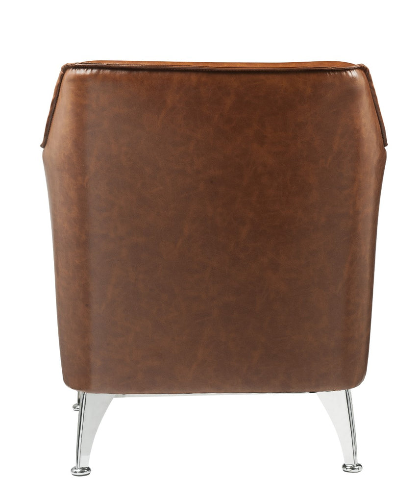 Teague Accent Chair Brown PU (F7357 PU) Cost 14.5/m • Metal Leg TBC (cc#) 59521-ACME