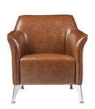 Teague Accent Chair Brown PU (F7357 PU) Cost 14.5/m • Metal Leg TBC (cc#) 59521-ACME