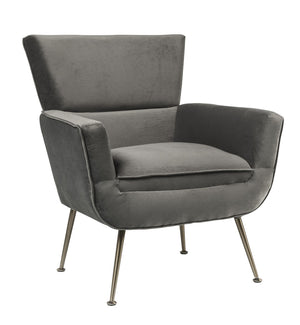 Varik Accent Chair Grey Velvet (MJ11-68) Cost 14/m • Metal Leg TBC (cc#) 59522-ACME