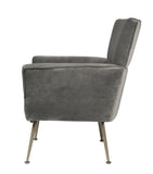 Varik Accent Chair Grey Velvet (MJ11-68) Cost 14/m • Metal Leg TBC (cc#) 59522-ACME