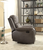 Bina Contemporary/Casual Recliner (Motion) Charcoal Polished Microfiber, Vintage Finish ( FBC034 ---> West Lake #1) 59525-ACME