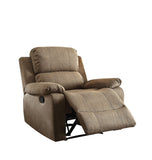 Bina Contemporary/Casual Recliner (Motion) Taupe Polished Microfiber, Vintage Finish ( FBC032 ---> West Lake #5 Taupe) 59527-ACME