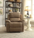 Bina Contemporary/Casual Recliner (Motion) Taupe Polished Microfiber, Vintage Finish ( FBC032 ---> West Lake #5 Taupe) 59527-ACME